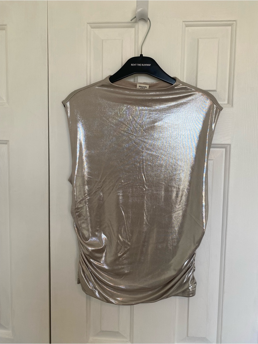 Abercrombie & Fitch Metallic Shell Tank - Silver